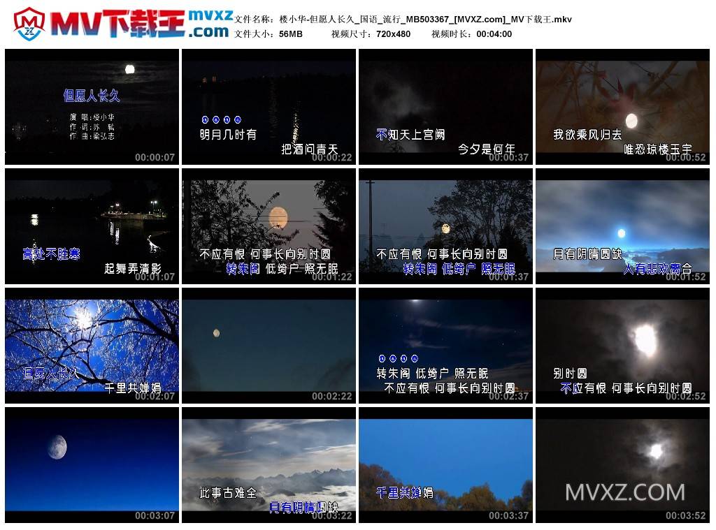 楼小华-但愿人长久_国语_流行_MB503367